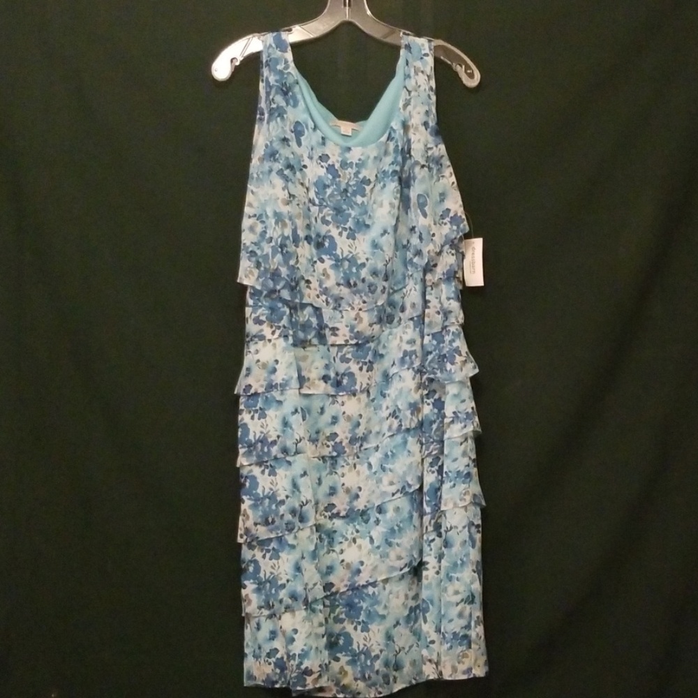 Blue flowered dress